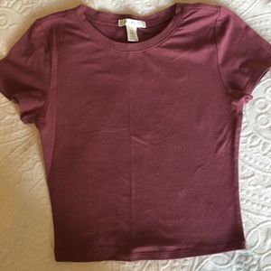 Maroon crop top
